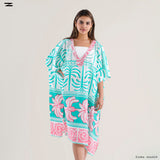 Tropical Pattern Kaftan Top