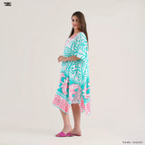 Tropical Pattern Kaftan Top