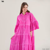 Embroidered Tiered Maxi Dress