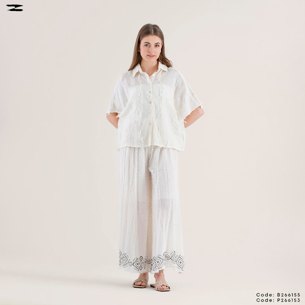 Women Fringe Detail Blouse Top