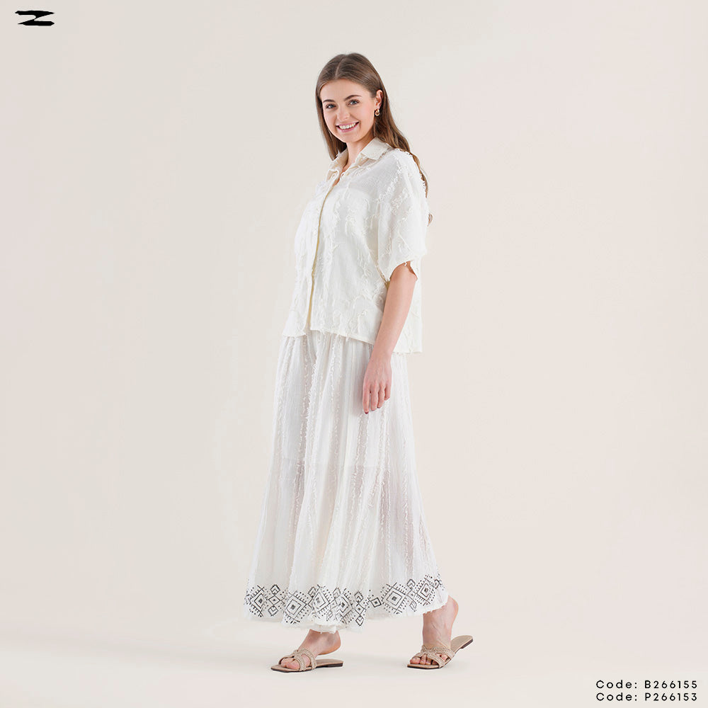 Women Fringe Detail Blouse Top
