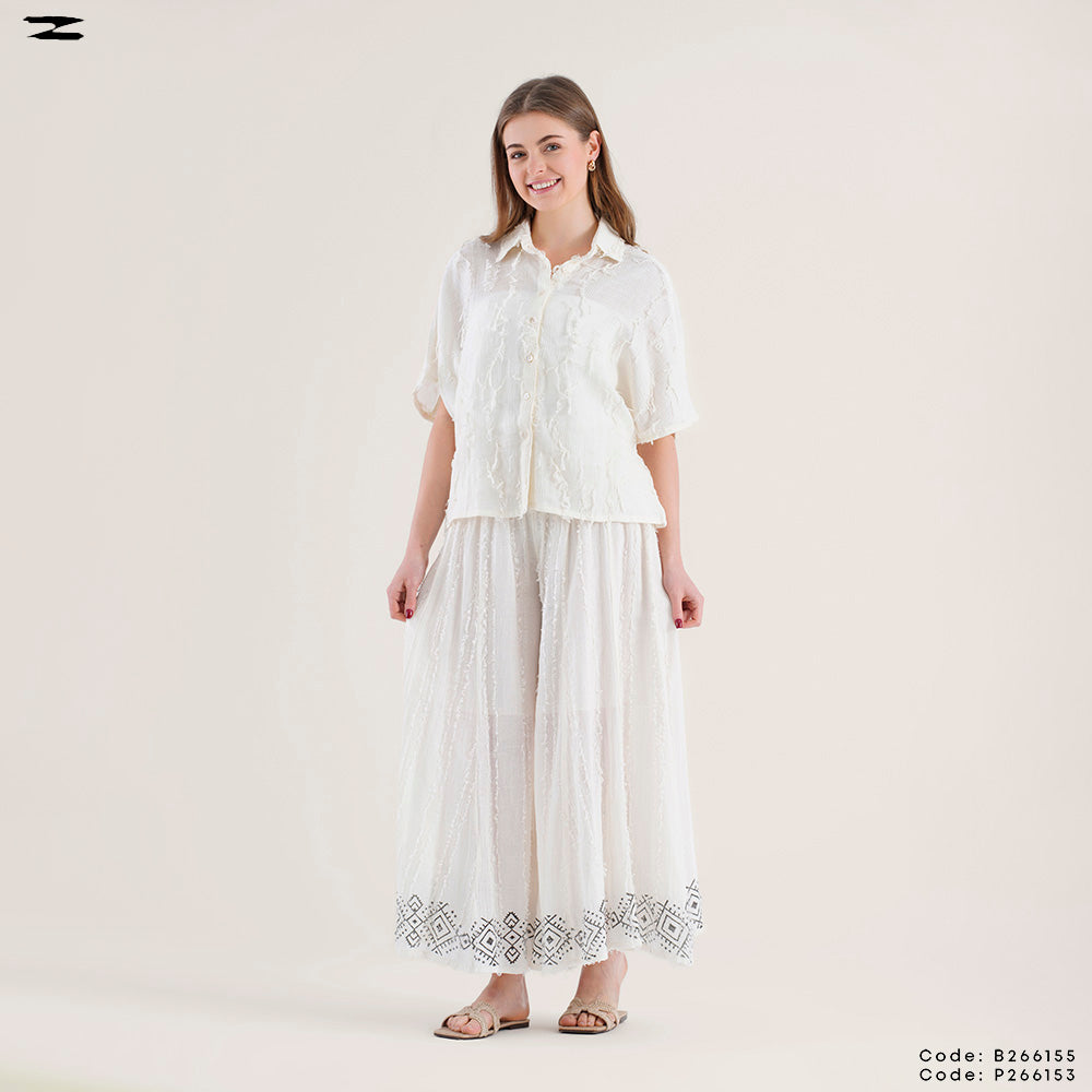 Women Fringe Detail Blouse Top