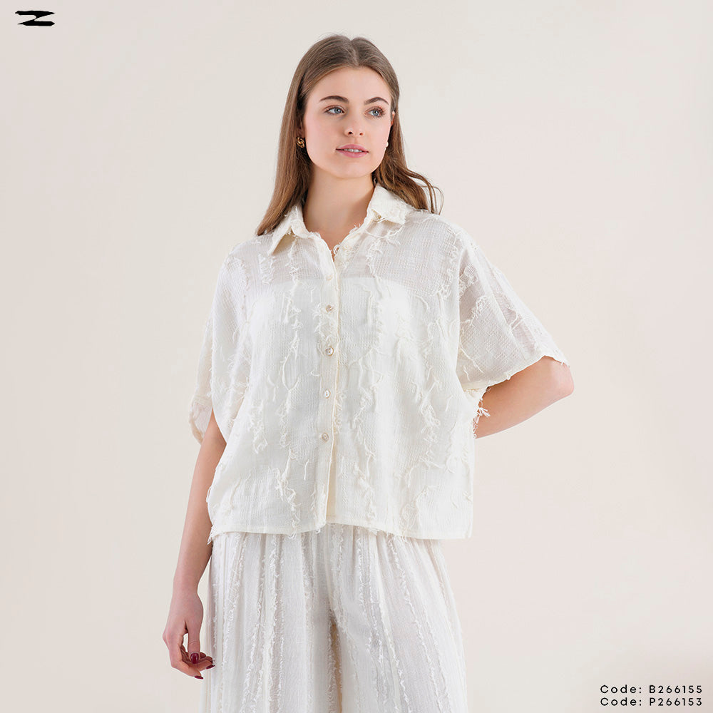 Women Fringe Detail Blouse Top