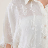 Women Fringe Detail Blouse Top