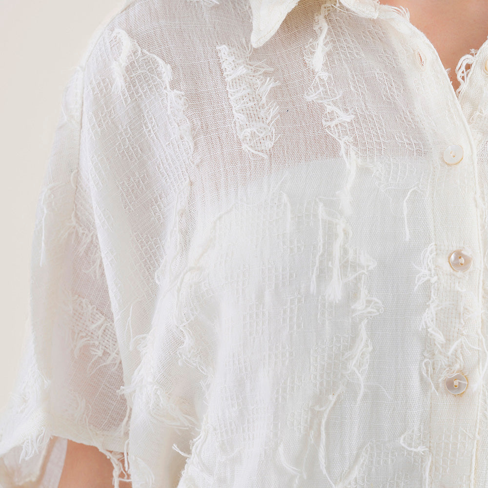 Women Fringe Detail Blouse Top