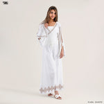 Load image into Gallery viewer, Tie Front Top with Pattern Trim Pants Set