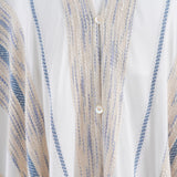 Striped Fringe Poncho