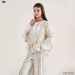 Load image into Gallery viewer, Striped Button Top