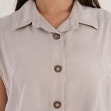 Women Sleeveless Vest with Elastic Waist