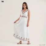 Load image into Gallery viewer, Women Sleeveless Border Maxi Dress