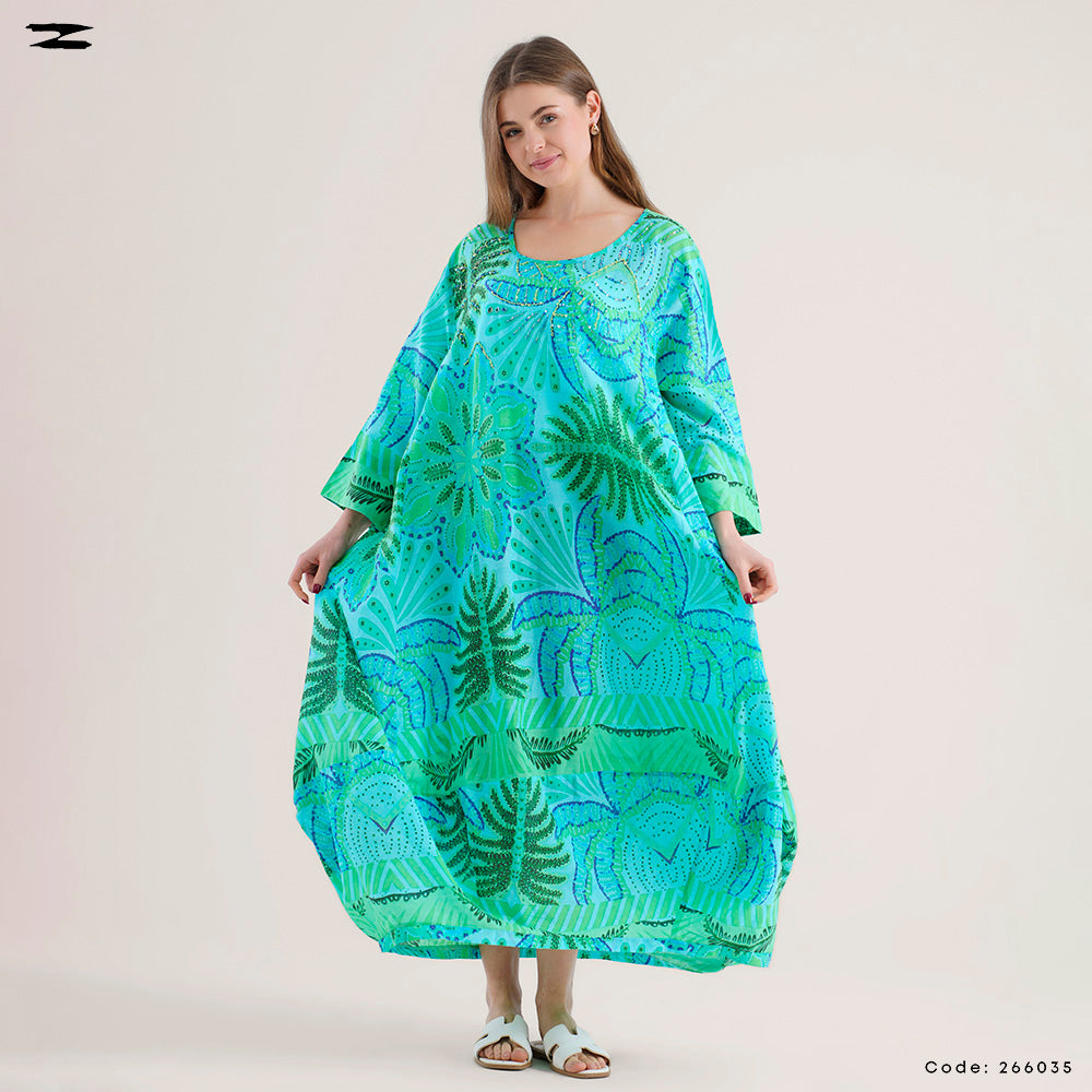 Tropical Leaf Dress