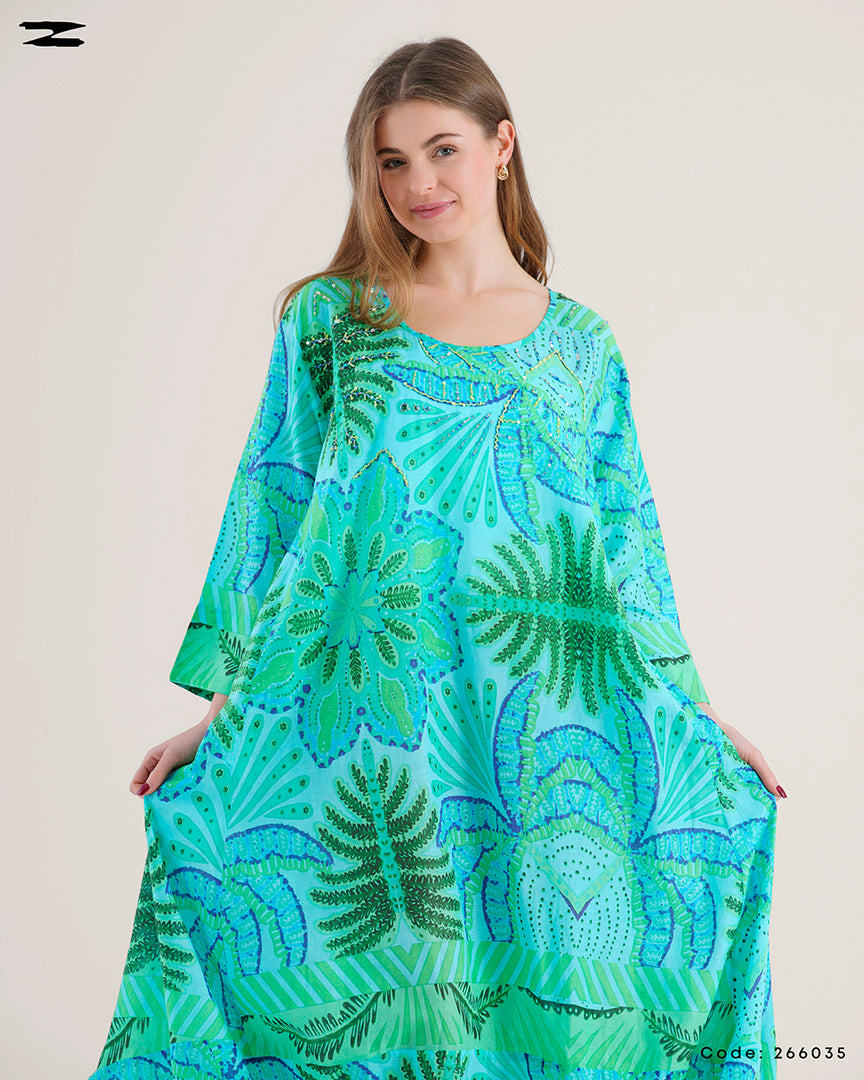 Tropical Leaf Dress