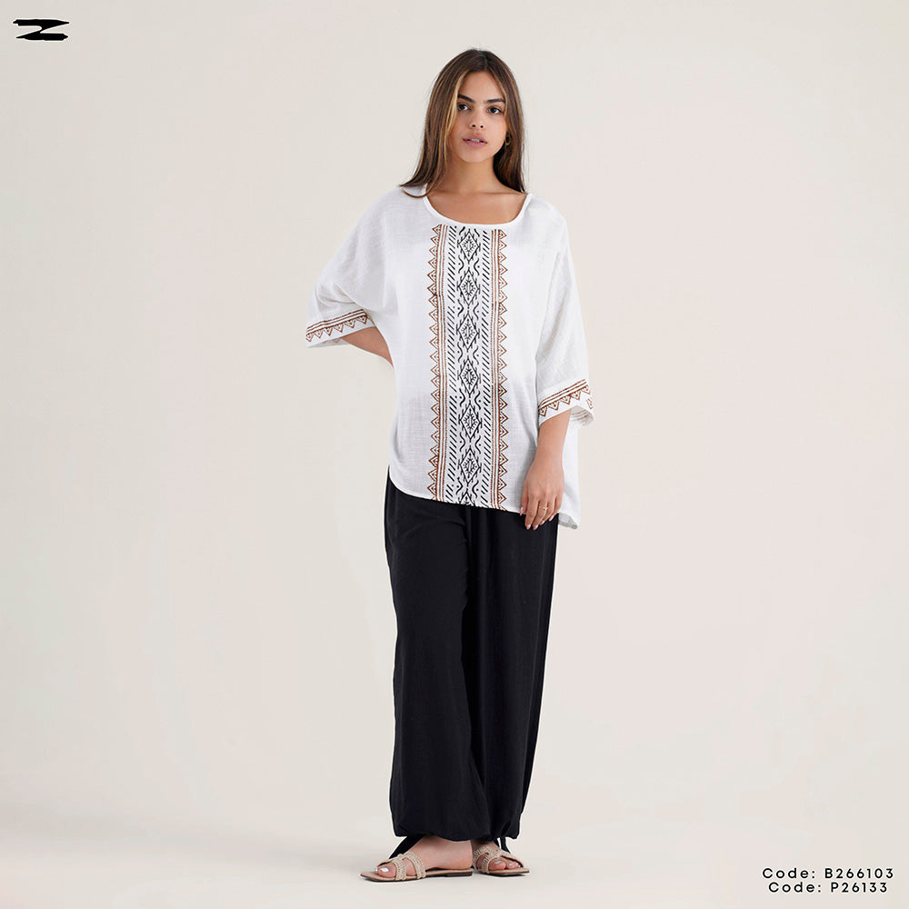 Casual Patterned Wide Top