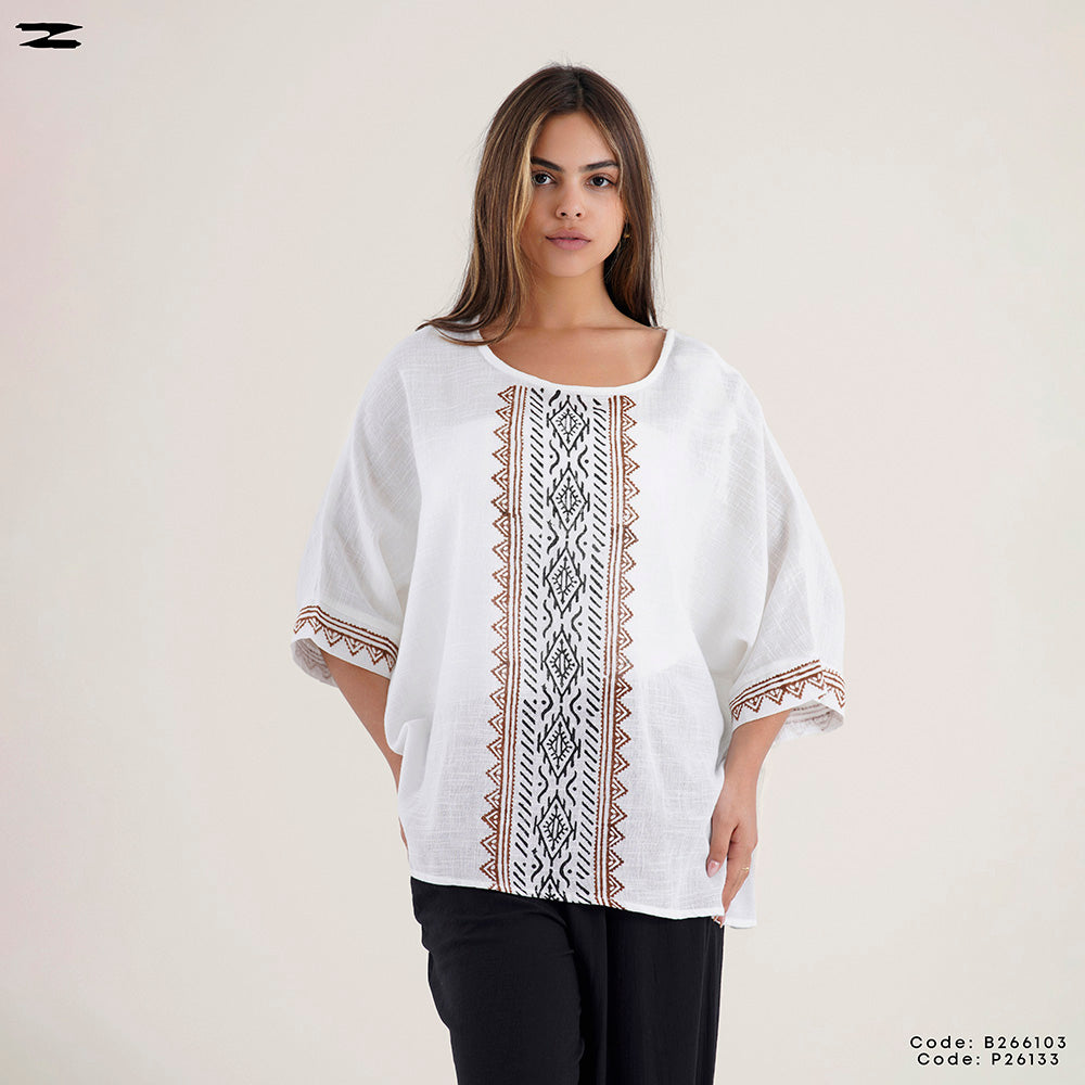 Casual Patterned Wide Top