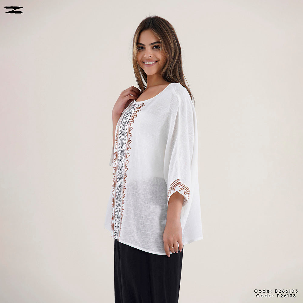 Casual Patterned Wide Top