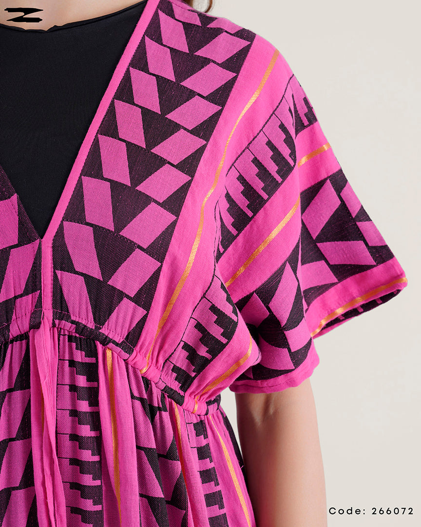 Women Printed Short Sleeve Dress