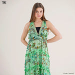 Load image into Gallery viewer, Printed Tassel Trim Midi Dress