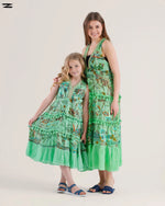 Load image into Gallery viewer, Printed V-Neck Sleeveless Dress
