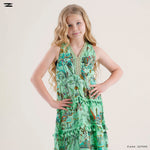 Load image into Gallery viewer, Printed V-Neck Sleeveless Dress