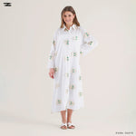 Load image into Gallery viewer, Embroidered Eye Print Shirt Dress