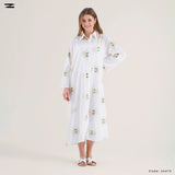 Detailed Eye Print Shirt Dress