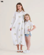 Load image into Gallery viewer, Embroidered Eye Print Shirt Dress