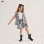 Load image into Gallery viewer, Striped Linen Vest and Shorts Set with Inner Top