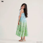 Load image into Gallery viewer, Girls Printed Tiered Maxi Dress