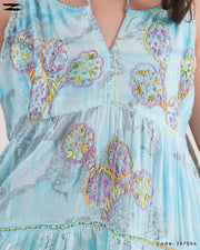 Girls Printed Tiered Maxi Dress