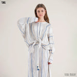 Load image into Gallery viewer, Striped Button Top
