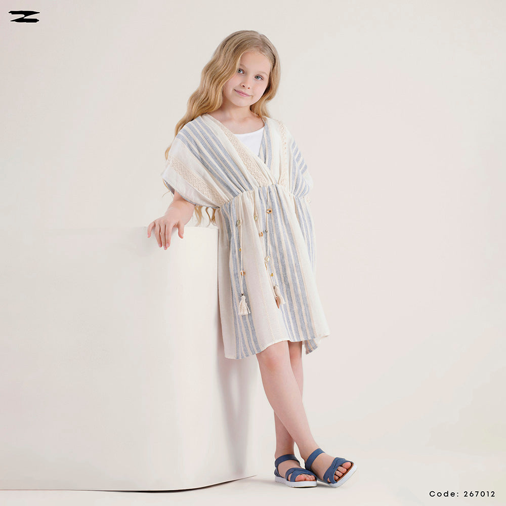 Girls Wrap Poncho Dress