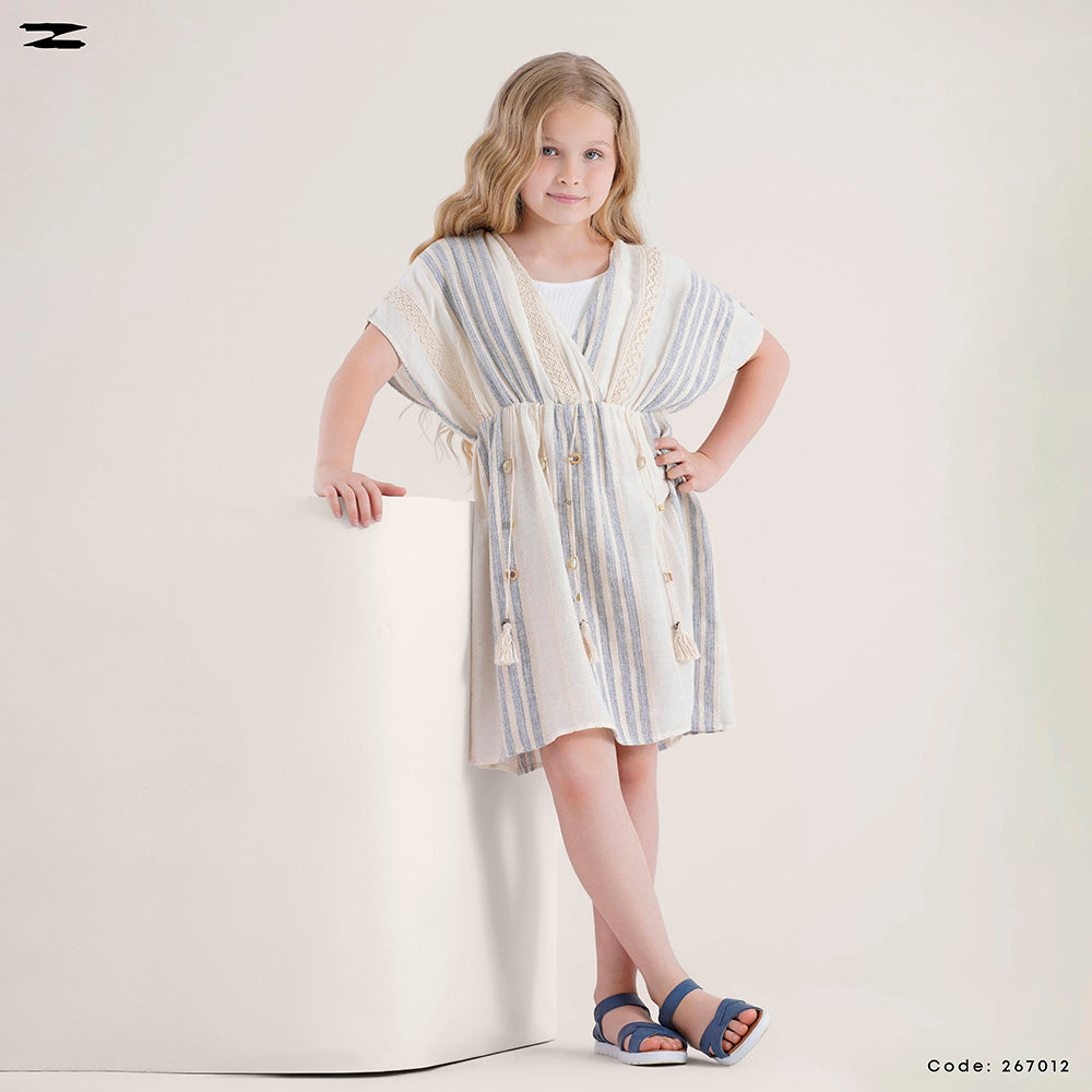 Girls Wrap Poncho Dress