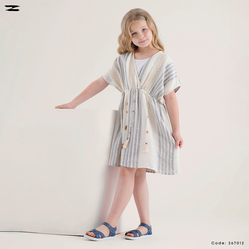 Girls Wrap Poncho Dress