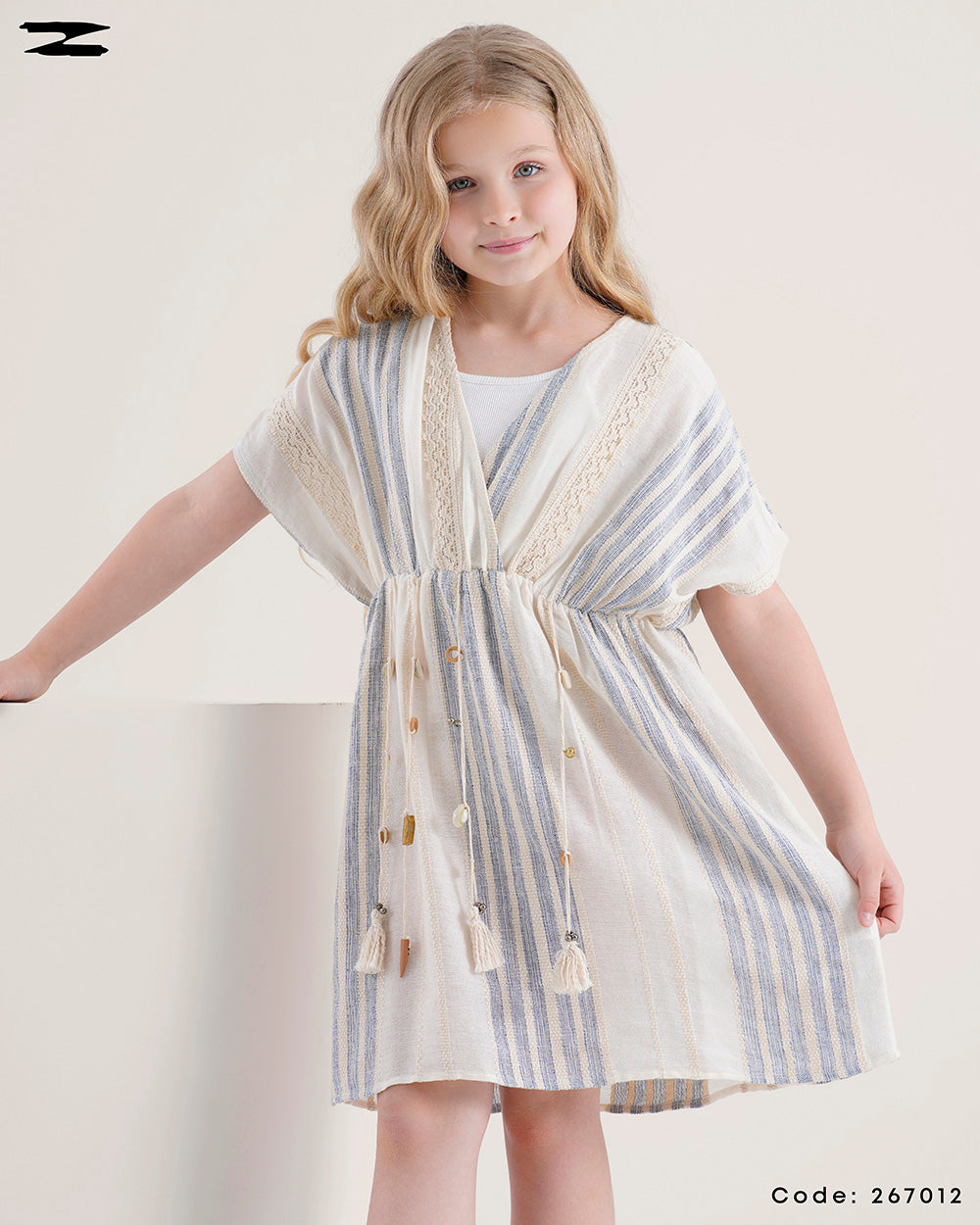 Girls Wrap Poncho Dress
