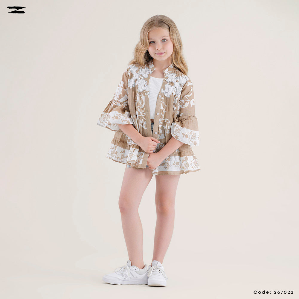 Patterned Peplum Shirt