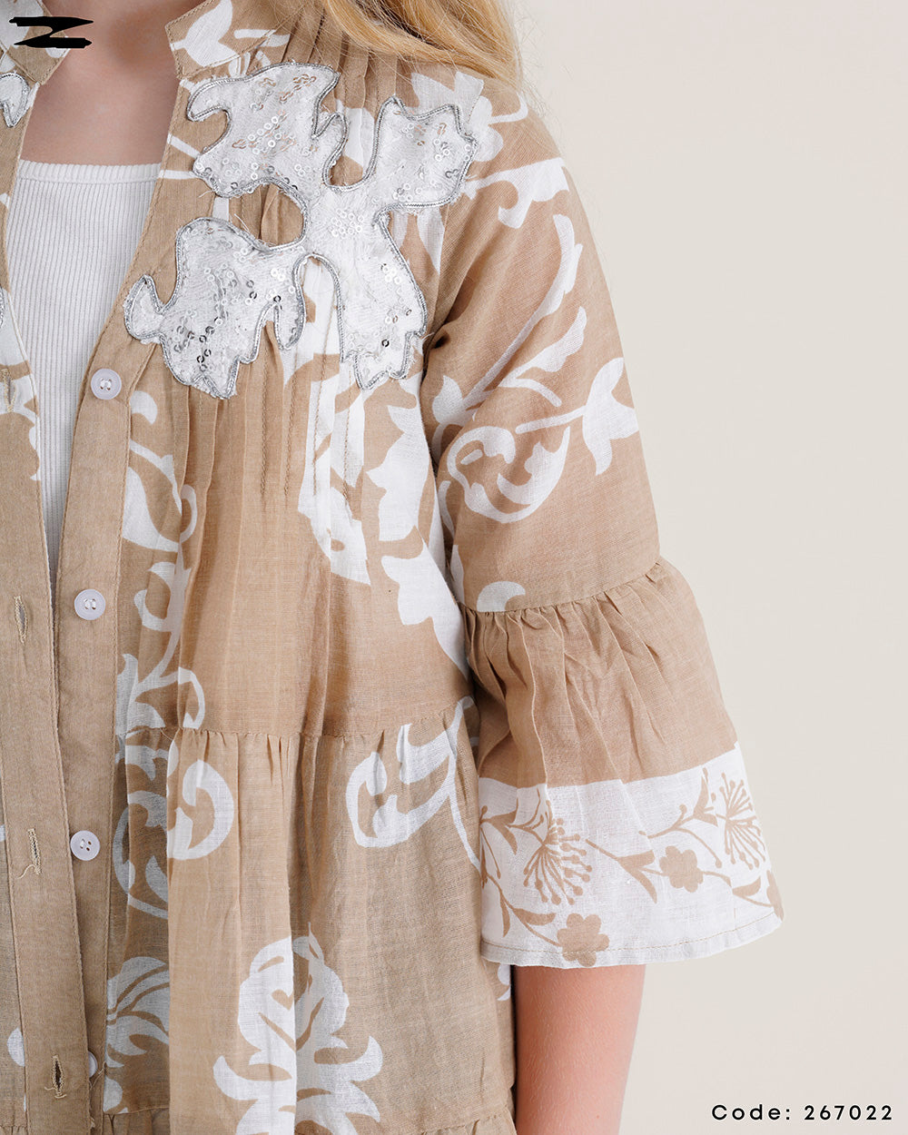Patterned Peplum Shirt