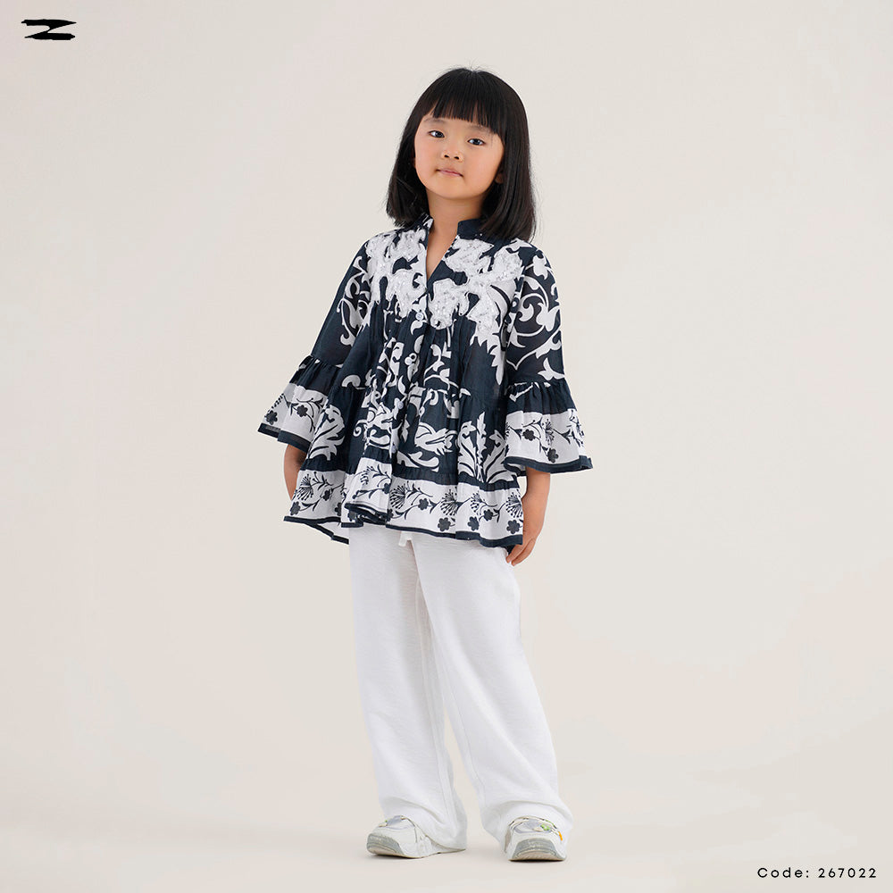 Patterned Peplum Shirt