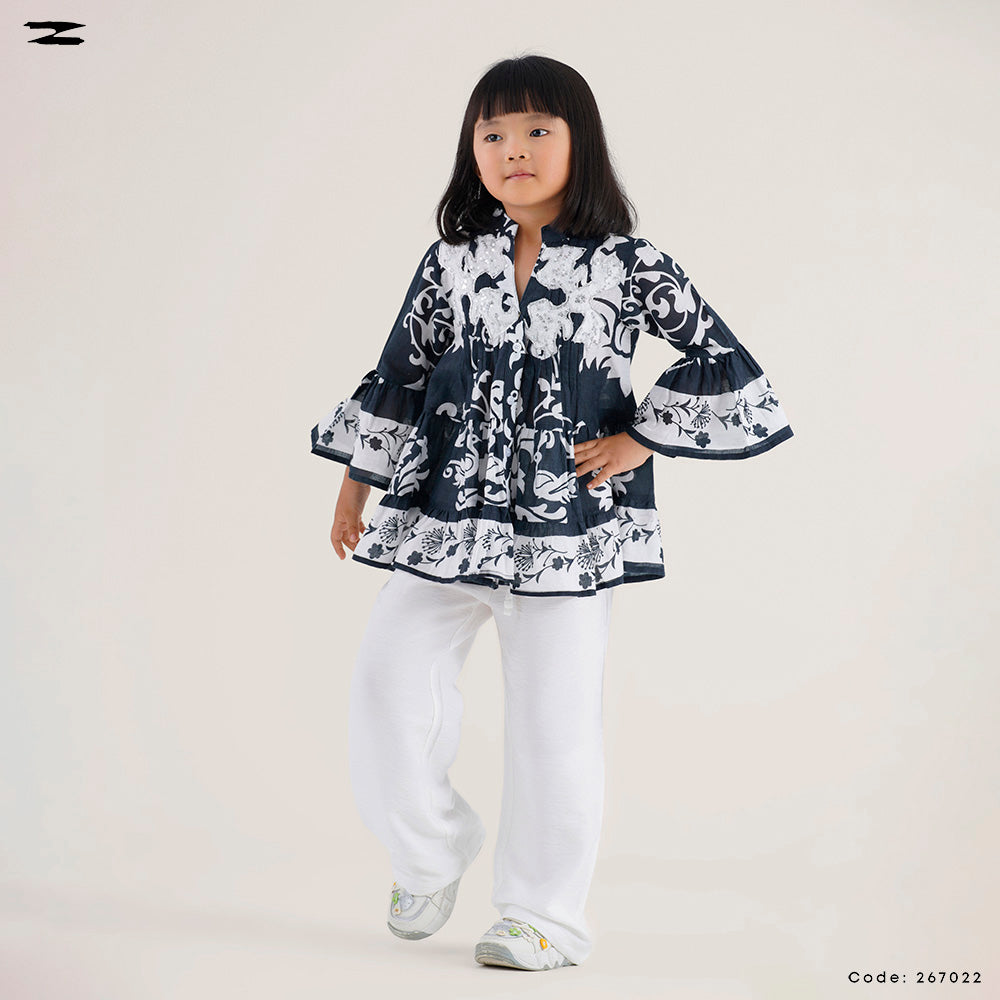 Patterned Peplum Shirt