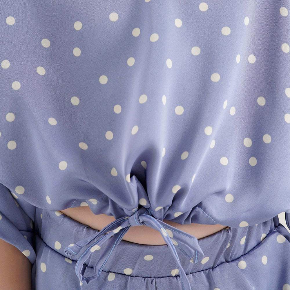 Polka Dot Satin Set