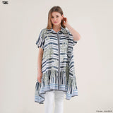 Women Handmade Poncho Shirt Dress