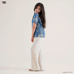Load image into Gallery viewer, Blue Pattern Short Sleeve Shirt