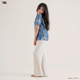 Blue Pattern Short Sleeve Shirt