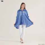 Detailed Button-Up Tunic Shirt