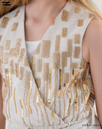 Load image into Gallery viewer, Sequin V-Neck Jumpsuit