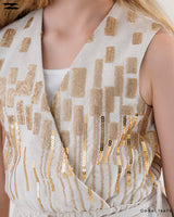 Sequin V-Neck Jumpsuit