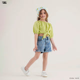 Puff Sleeve Tie Top