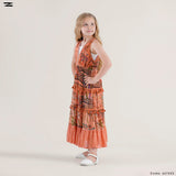 Printed V-Neck Sleeveless Dress