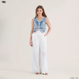 Women Floral Embroidered Vest