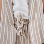 Load image into Gallery viewer, Striped Linen Vest and Shorts Set with Inner Top