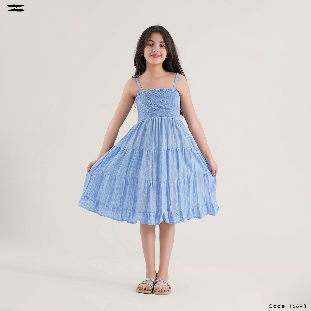 Striped Tiered Strap Dress